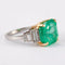 Bague 53 Bague émeraude et diamants en or jaune et or gris 750 58 Facettes
