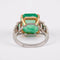 Bague 53 Bague émeraude et diamants en or jaune et or gris 750 58 Facettes