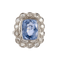 Bague 53 Bague années 1930 en platine au saphir et diamants 58 Facettes