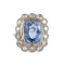 Bague 53 Bague années 1930 en platine au saphir et diamants 58 Facettes