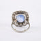 Bague 53 Bague années 1930 en platine au saphir et diamants 58 Facettes