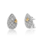 Boucles d'oreilles Boucles d'oreilles papillon en or blanc, or jaune et diamants 58 Facettes C4