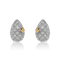 Boucles d'oreilles Boucles d'oreilles papillon en or blanc, or jaune et diamants 58 Facettes C4
