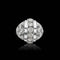 Bague 53 Art déco - Bague en platine et diamants 58 Facettes F20