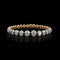 Bracelet Bracelet portugais XIXe - Bracelet en or jaune, argent et diamants 58 Facettes A15