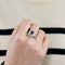 Bague 51 Bague en or blanc 18 carats saphir et diamants 58 Facettes