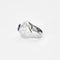 Bague 51 Bague en or blanc 18 carats saphir et diamants 58 Facettes