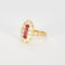 Bague 61 Bague en or jaune 18 carats avec rubis et diamants 58 Facettes