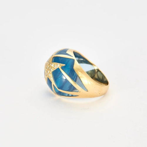 Bague 53 Bague étoile en or jaune 18 carats et diamants 58 Facettes 1-0000130/2