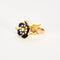 Bague 53 Bague fleur en or jaune 18k avec diamants et émail 58 Facettes 1-0000100/1