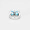 Bague 52 Bague en or blanc 18 carats avec aigues-marines et diamants 58 Facettes 1-0000101/1