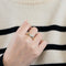 Bague 57 Bague en or jaune 14k sertie de 3 diamants taille ancienne 58 Facettes 1-0000171/4