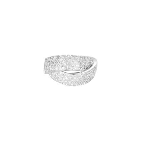 Bague 52 Bague pavée de diamants en or blanc 18k 58 Facettes 1-0000130/3