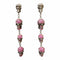 Boucles d'oreilles Pendants d’oreilles « Têtes de mort » en or noirci 18 ct rubis et diamants noirs 58 Facettes