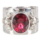 Bague 58 Bague bandeau en or gris avec rubellite et diamants 58 Facettes