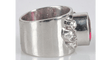 Bague 58 Bague bandeau en or gris avec rubellite et diamants 58 Facettes