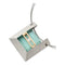 Collier Collier d’artiste - Pendentif en platine et or jaune 18k, aigue-marine et diamant 58 Facettes