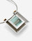 Collier Collier d’artiste - Pendentif en platine et or jaune 18k, aigue-marine et diamant 58 Facettes