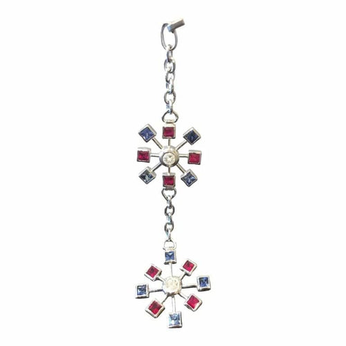 Pendentif Pendentif flocons de neige en or gris 18 carats serti de diamants 58 Facettes