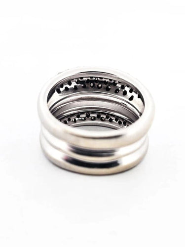 Bague 56 Bague en or blanc 18K avec diamants 1,00 ct 58 Facettes