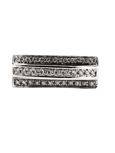 Bague 51 Bague en or blanc 18 carats avec diamants 1,08 ct 58 Facettes