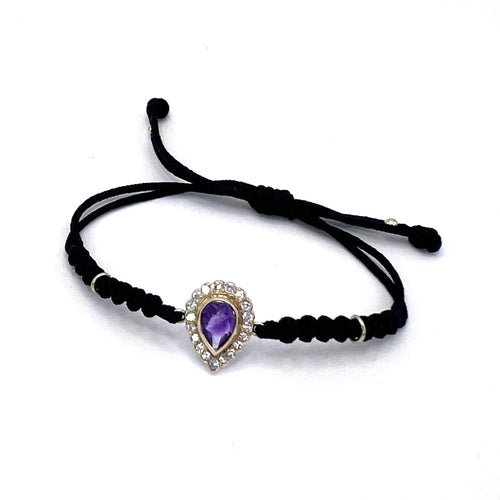 Bracelet Pulsera Gota Negra en or jaune 18K avec diamants et améthyste 58 Facettes UKA000078GM