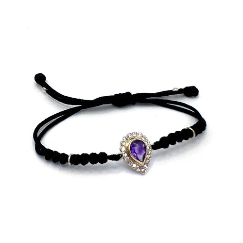 Bracelet Pulsera Gota Negra en or jaune 18K avec diamants et améthyste 58 Facettes UKA000078GM