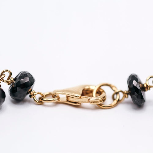 Bracelet Bracelet - Perles et spinelles noires en or jaune 18K 58 Facettes UKA000099FV