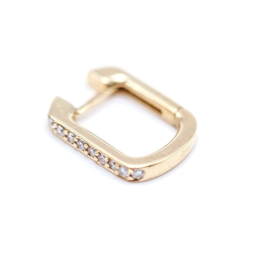 Boucles d'oreilles Boucles d'oreilles créoles en or jaune 18 K et diamants 58 Facettes UKA000093FV