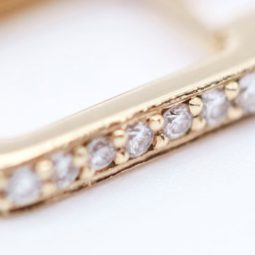 Boucles d'oreilles Boucles d'oreilles créoles en or jaune 18 K et diamants 58 Facettes UKA000093FV