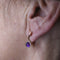 Boucles d'oreilles Boucles d’oreilles cabochon en or jaune 18 carats, améthystes et diamants 58 Facettes UKA000092FV