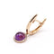 Boucles d'oreilles Boucles d’oreilles cabochon en or jaune 18 carats, améthystes et diamants 58 Facettes UKA000092FV