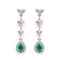 Boucles d'oreilles Pendantes - Boucles d’oreilles en or blanc 18 K, émeraudes et diamants 58 Facettes UKA000091FV