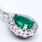 Boucles d'oreilles Pendantes - Boucles d’oreilles en or blanc 18 K, émeraudes et diamants 58 Facettes UKA000091FV