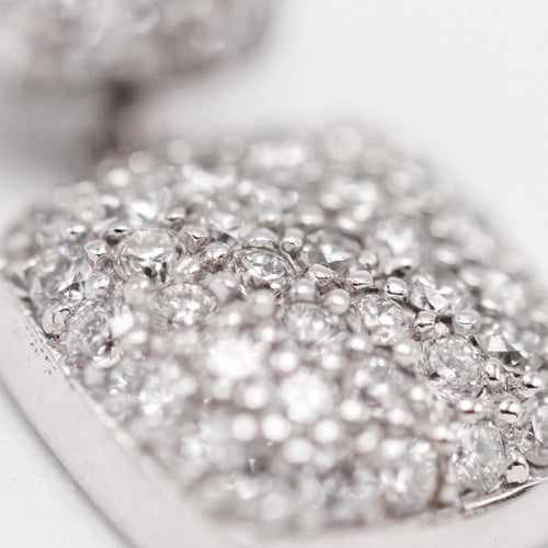 Boucles d'oreilles Boucles d’oreilles pavées de diamants en or blanc 18 K 58 Facettes UKA000089FV