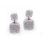 Boucles d'oreilles Boucles d’oreilles pavées de diamants en or blanc 18 K 58 Facettes UKA000089FV