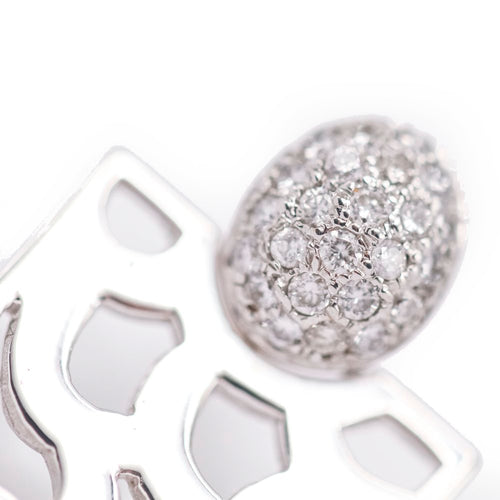 Boucles d'oreilles Safari - Boucles d’oreilles en or blanc 18K avec diamants 58 Facettes UKA000087FV