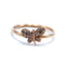 Bague 51 Bague papillon en or rose 18 K et diamants bruns 58 Facettes UKA000100LF