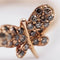 Bague 51 Bague papillon en or rose 18 K et diamants bruns 58 Facettes UKA000100LF