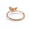 Bague 51 Bague papillon en or rose 18 K et diamants bruns 58 Facettes UKA000100LF