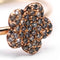 Bague 53.5 Bague fleur - diamants bruns en or rose 18 K 58 Facettes UKA000101LF