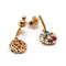 Boucles d'oreilles Rainbow - Boucles d’oreilles en or jaune 18K, diamants et pierres fines 58 Facettes UKA000103LF