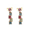 Boucles d'oreilles RAINBOW - Boucles d’oreilles longues en or jaune 18K et gemmes 58 Facettes UKA000104LF