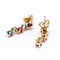 Boucles d'oreilles RAINBOW - Boucles d’oreilles longues en or jaune 18K et gemmes 58 Facettes UKA000104LF