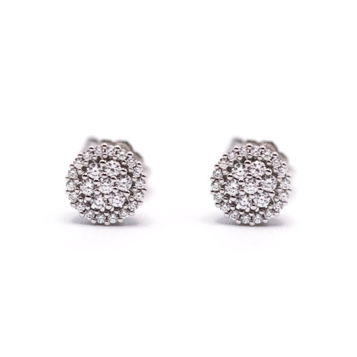 Boucles d'oreilles Boucles d’oreilles dormeuses en or blanc 18K et diamants 58 Facettes UKA000105LF