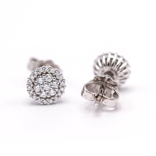 Boucles d'oreilles Boucles d’oreilles dormeuses en or blanc 18K et diamants 58 Facettes UKA000105LF