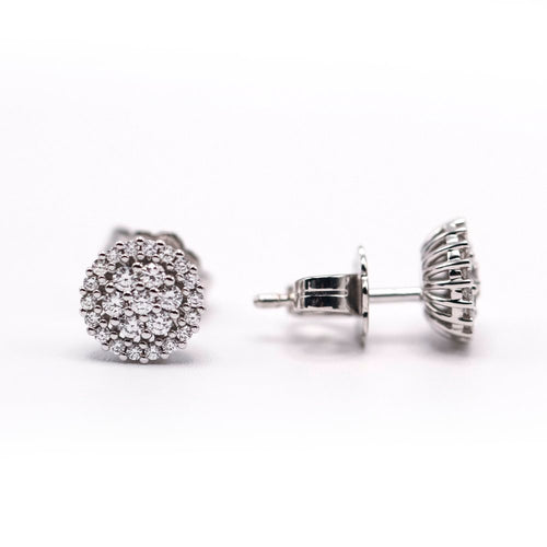 Boucles d'oreilles Boucles d’oreilles dormeuses en or blanc 18K et diamants 58 Facettes UKA000105LF