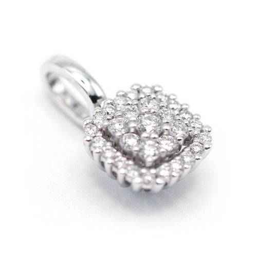 Pendentif Square - Pendentif en or blanc 18K et diamants 58 Facettes UKA000107LF