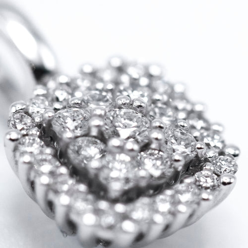 Pendentif Square - Pendentif en or blanc 18K et diamants 58 Facettes UKA000107LF