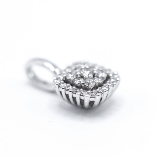 Pendentif Square - Pendentif en or blanc 18K et diamants 58 Facettes UKA000107LF